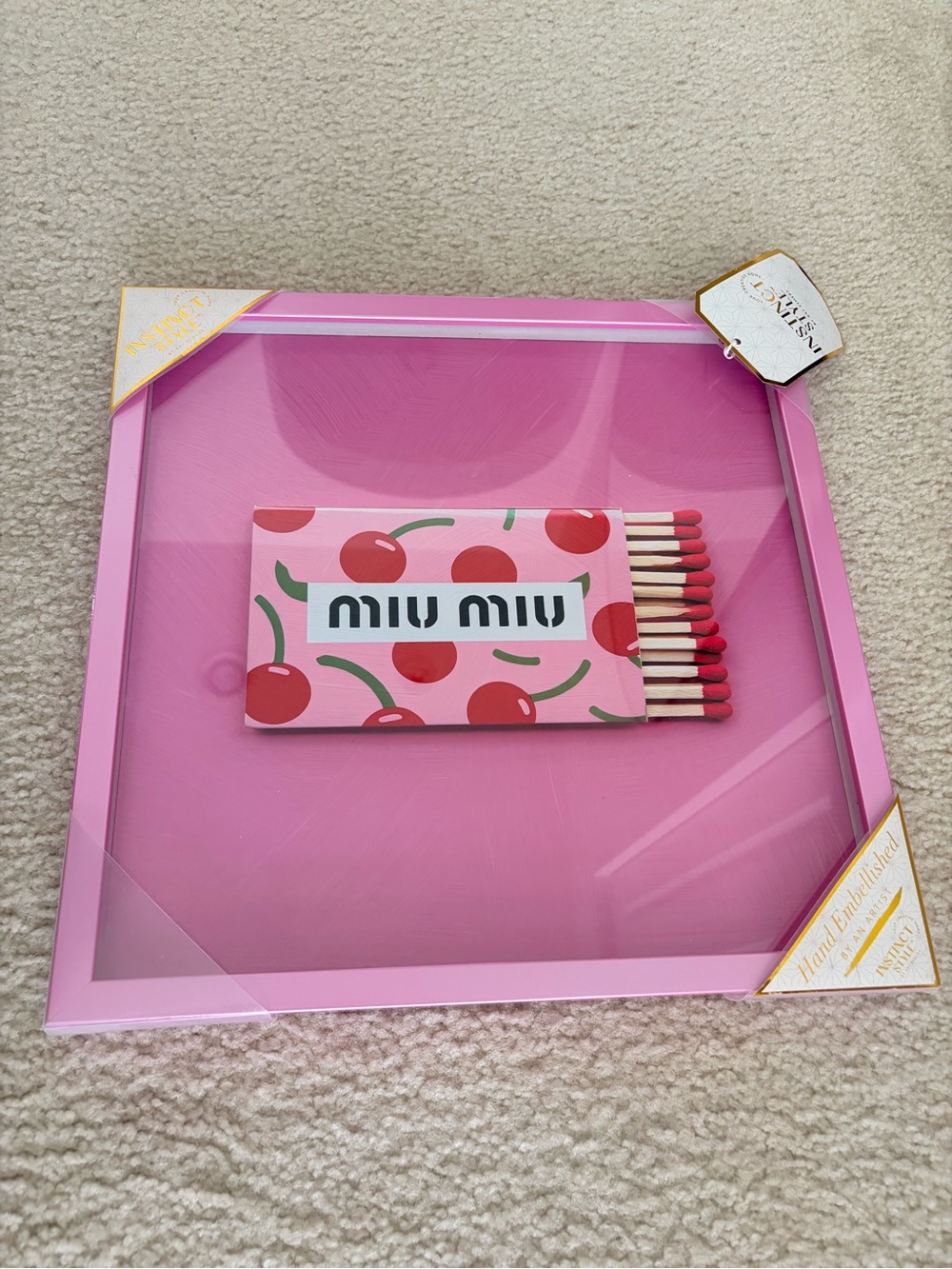 Pink Cherry Matchbox Decorative Kids Toy